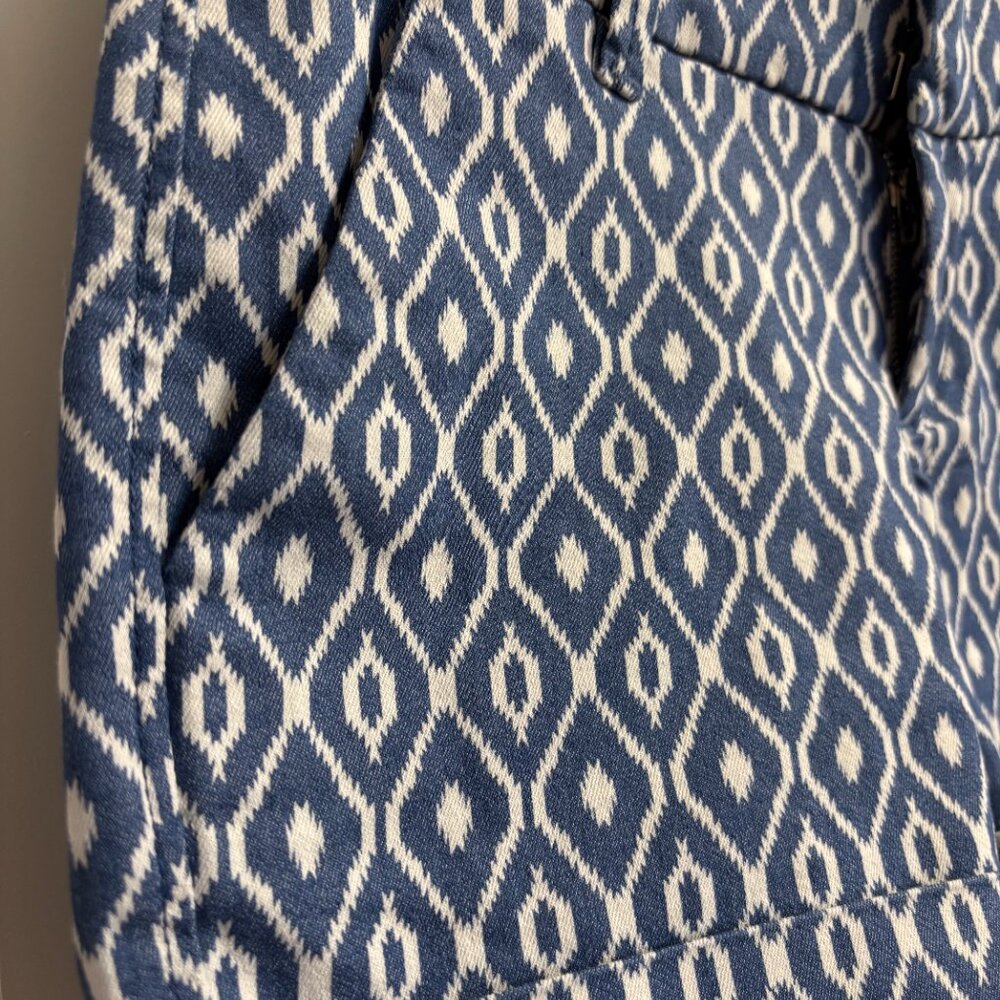 Dear John Women’s Printed Shorts Blue White Geometric Size 26 NWT - Picture 3 of 13